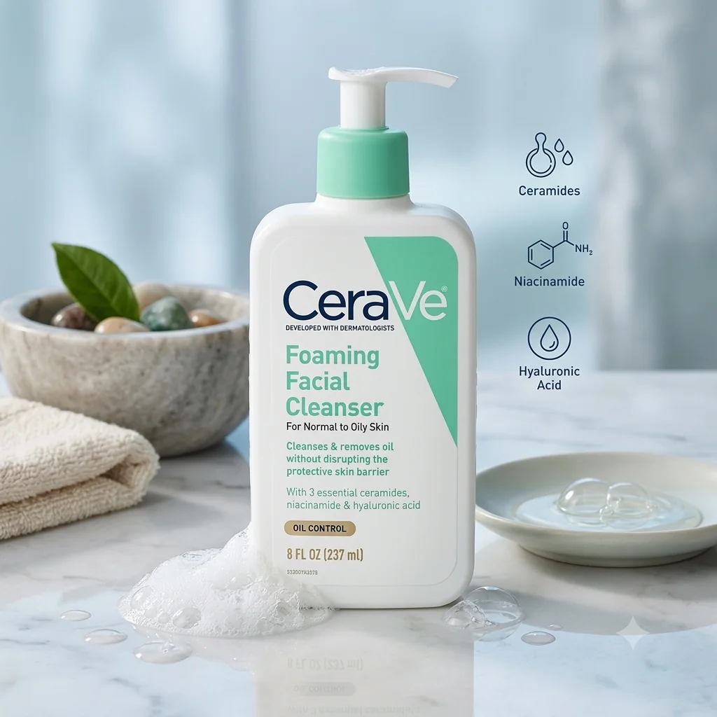 CeraVe Foaming Cleanser For Normal To Oily Skin 237ml